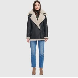 Hiso Martina Shearling Moto Jacket